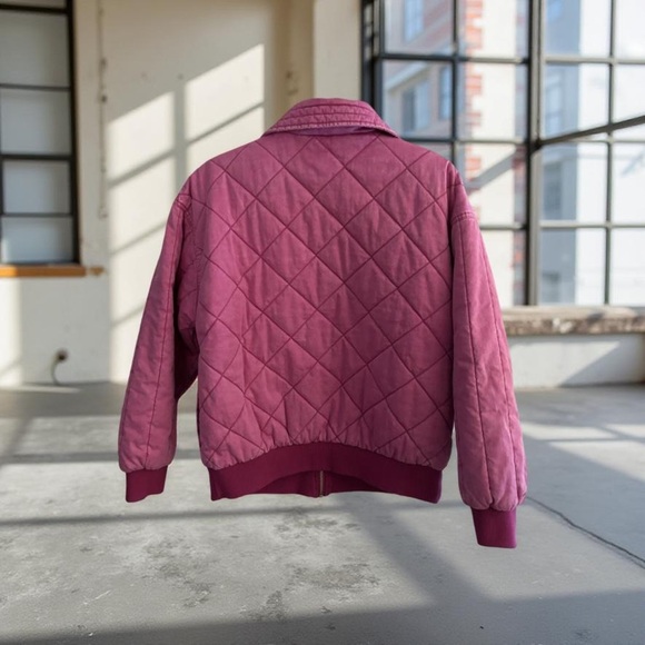 WILD FABEL HOT PINK  COAT QUILTED COTTON WOMENS 38 CHEST RIBBED SLEEVE & BOTTOM - Picture 3 of 14